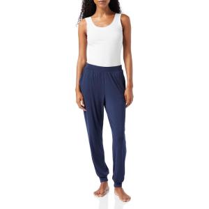 imageAmazon Essentials Womens Pajama Pants Lightweight Knit Jersey JoggerWashed Navy