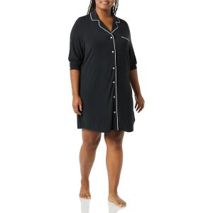 imageAmazon Essentials Womens Piped Nightshirt Available in Plus SizeBlack