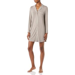 imageAmazon Essentials Womens Piped Nightshirt Available in Plus SizeSmokey Grey