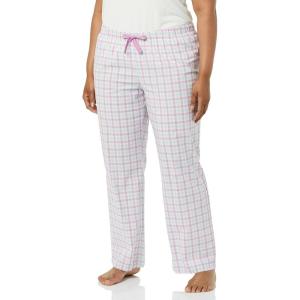 imageAmazon Essentials Womens Poplin Pajama Pants with Drawstring Elastic WaistBlue Dusty Purple Gingham