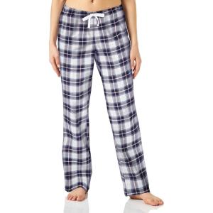 imageAmazon Essentials Womens Poplin Pajama Pants with Drawstring Elastic WaistBlue Plaid