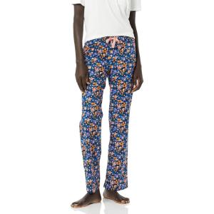 imageAmazon Essentials Womens Poplin Pajama Pants with Drawstring Elastic WaistDeep Blue Floral Camo