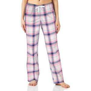 imageAmazon Essentials Womens Poplin Pajama Pants with Drawstring Elastic WaistPink Plaid