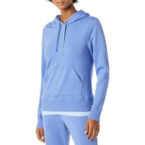 imageAmazon Essentials Womens RegularFit Brushed Back Fleece Pullover Hoodie Available in Plus SizeBlue Heather