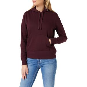 imageAmazon Essentials Womens RegularFit Brushed Back Fleece Pullover Hoodie Available in Plus SizeBurgundy