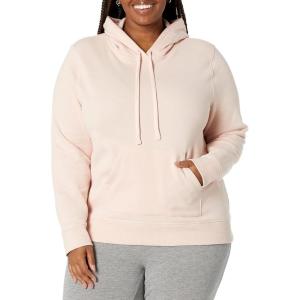 imageAmazon Essentials Womens RegularFit Brushed Back Fleece Pullover Hoodie Available in Plus SizeLight Pink