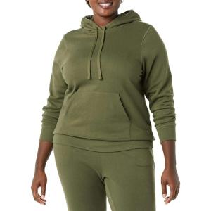 imageAmazon Essentials Womens RegularFit Brushed Back Fleece Pullover Hoodie Available in Plus SizeOlive