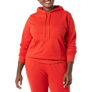 imageAmazon Essentials Womens RegularFit Brushed Back Fleece Pullover Hoodie Available in Plus SizeRed