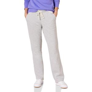 imageAmazon Essentials Womens Straight Leg Fleece Sweatpants with Drawstring Available in Plus SizeLight Grey Heather