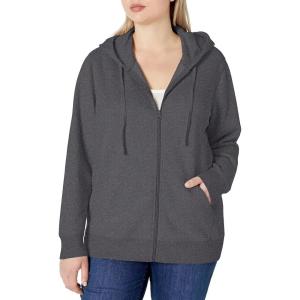 imageAmazon Essentials womens Fleece FullZip Hoodie Available in Plus SizeDark Grey Heather