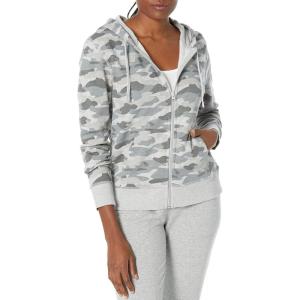imageAmazon Essentials womens Fleece FullZip Hoodie Available in Plus SizeGrey Camo