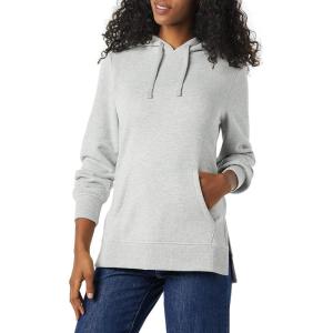 imageAmazon Essentials womens Fleece Hooded Tunic SweatshirtGrey Heather