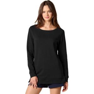 imageAmazon Essentials womens OpenNeck LooseFit Fleece Tunic SweatshirtBlack