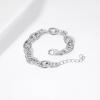 imageAmazon Essentials 14K Gold or Rhodium Plated Mariner Link BraceletSilver