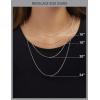 imageAmazon Essentials 14K Paperclip Station and Herringbone Chain 3 Row Layered Necklace 16 18 20Silver