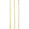 imageAmazon Essentials 14K Paperclip Station and Herringbone Chain 3 Row Layered Necklace 16 18 20Yellow Gold