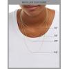 imageAmazon Essentials 14K Paperclip Station and Herringbone Chain 3 Row Layered Necklace 16 18 20Yellow Gold