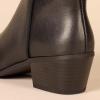 imageAmazon Essentials Womens Ankle Boots with Block HeelBlack Faux Leather
