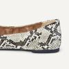 imageAmazon Essentials Womens Belice Comfortable SlipOn Ballet Flats ShoesBlack White Faux Snake Skin