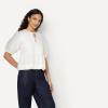 imageAmazon Essentials Womens Cotton Sateen RelaxedFit Peplum BlouseWhite