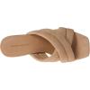 imageAmazon Essentials Womens Crossover Block Heeled Mules Sandal with Padded Straps and Memory Foam InsoleBeige Faux Microsuede