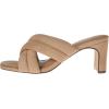 imageAmazon Essentials Womens Crossover Block Heeled Mules Sandal with Padded Straps and Memory Foam InsoleBeige Faux Microsuede