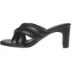 imageAmazon Essentials Womens Crossover Block Heeled Mules Sandal with Padded Straps and Memory Foam InsoleBlack Faux Leather