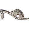 imageAmazon Essentials Womens Crossover Block Heeled Mules Sandal with Padded Straps and Memory Foam InsoleMulti Faux Snake Skin