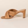 imageAmazon Essentials Womens Crossover Block Heeled Mules Sandal with Padded Straps and Memory Foam InsoleTan Faux Microsuede