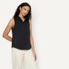 imageAmazon Essentials Womens RegularFit Sleeveless ButtonDown BlouseBlack