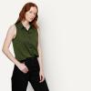 imageAmazon Essentials Womens RegularFit Sleeveless ButtonDown BlouseDark Green