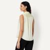 imageAmazon Essentials Womens RegularFit Sleeveless ButtonDown BlouseEggshell White