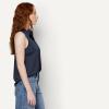 imageAmazon Essentials Womens RegularFit Sleeveless ButtonDown BlouseNavy