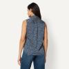 imageAmazon Essentials Womens RegularFit Sleeveless ButtonDown BlouseNavy Simple Ditsy