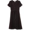imageAmazon Essentials Womens ShortSleeve Midi Button Front Tie DressBlack