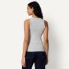 imageAmazon Essentials Womens SlimFit High Neck Ribbed TankLight Grey Heather