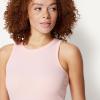 imageAmazon Essentials Womens SlimFit High Neck Ribbed TankLight Pink