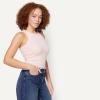 imageAmazon Essentials Womens SlimFit High Neck Ribbed TankLight Pink