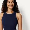 imageAmazon Essentials Womens SlimFit High Neck Ribbed TankNavy