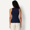 imageAmazon Essentials Womens SlimFit High Neck Ribbed TankNavy