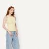 imageAmazon Essentials Womens SlimFit High Neck Ribbed TankPastel Yellow