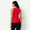 imageAmazon Essentials Womens SlimFit High Neck Ribbed TankRed