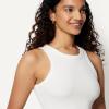 imageAmazon Essentials Womens SlimFit High Neck Ribbed TankWhite