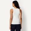 imageAmazon Essentials Womens SlimFit High Neck Ribbed TankWhite