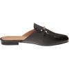 imageAmazon Essentials Womens Slip On Buckle Mule BacklessBlack Crocodile Print