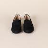 imageAmazon Essentials Womens Soft Almond Toe LoaferBlack Faux Microsuede