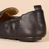 imageAmazon Essentials Womens Square Toe Soft SlipOn LoaferBlack Faux Leather