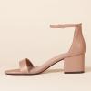 imageAmazon Essentials Womens Two Strap Ankle Strap Block Heel SandalBeige