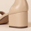 imageAmazon Essentials Womens Two Strap Ankle Strap Block Heel SandalBeige Faux Leather