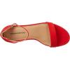 imageAmazon Essentials Womens Two Strap Ankle Strap Block Heel SandalBright Poppy Red
